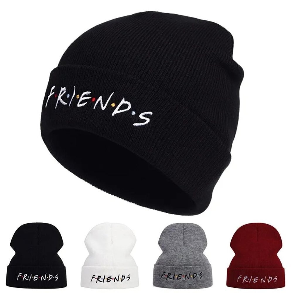 Embroidery hats for men and women, warm, autumn and winter, black, new condition